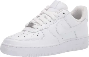 Nike Women's Air Force, White,Metallic Logo, 12 US