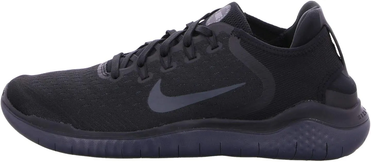 Nike Women's Free RN 2018 Black/White Running Shoe 7 US