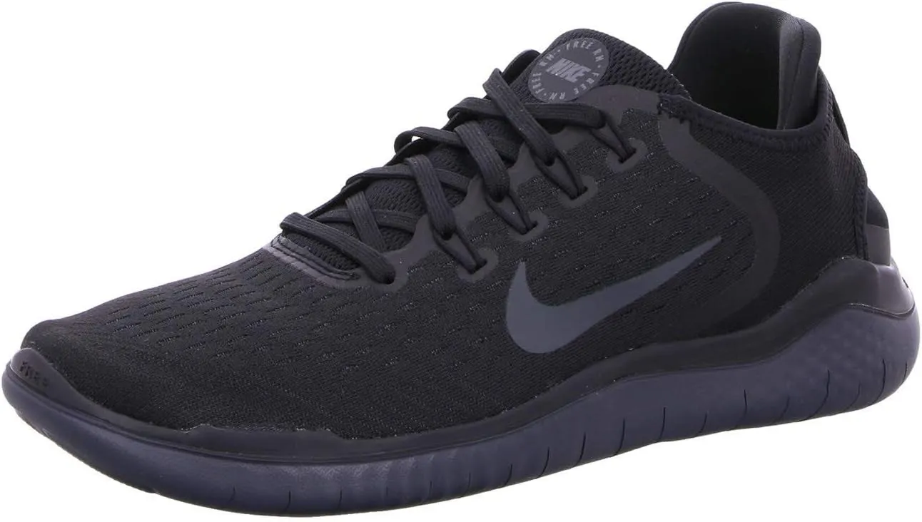 Nike Women's Free RN 2018 Black/White Running Shoe 7 US