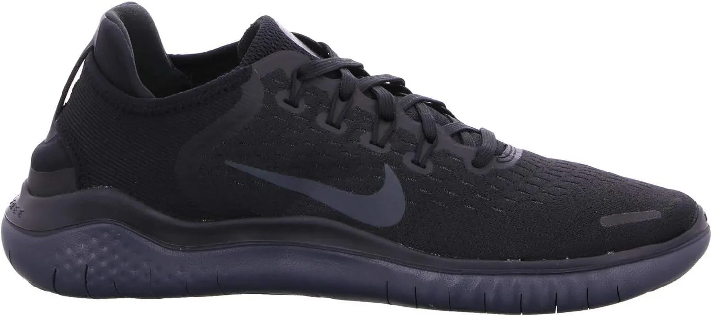 Nike Women's Free RN 2018 Black/White Running Shoe 7 US