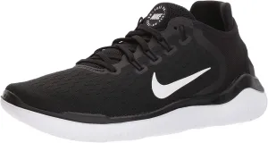 Nike Women's Free RN 2018 Black/White Running Shoe 7 US