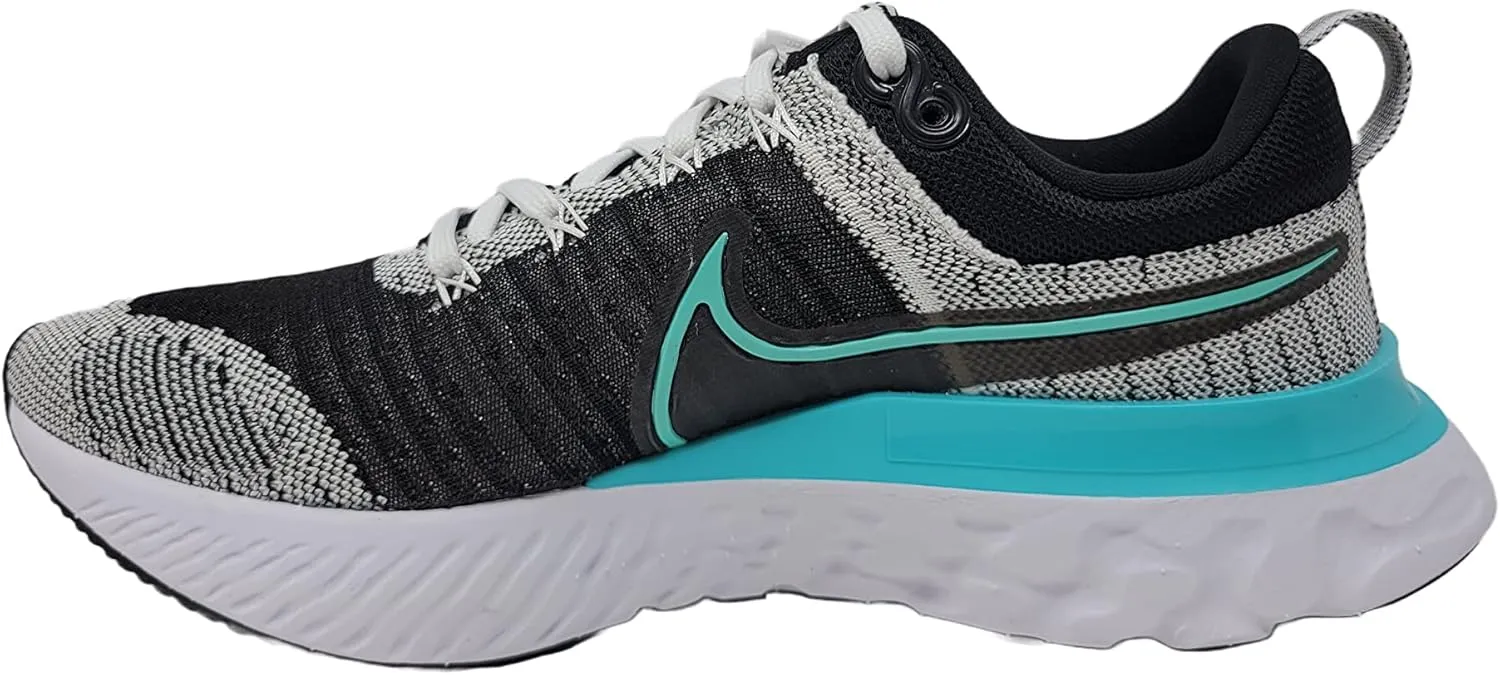 Nike Women's React Infinity Run Flyknit 2 Running Shoe, White/Aurora Green-Black, 5.5 M US