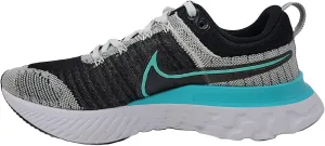 Nike Women's React Infinity Run Flyknit 2 Running Shoe, White/Aurora Green-Black, 5.5 M US