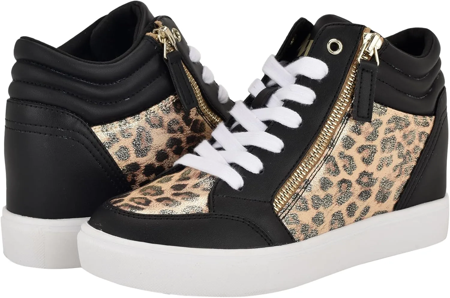Nine West Women's Tons High Top Hidden Wedge Sneaker