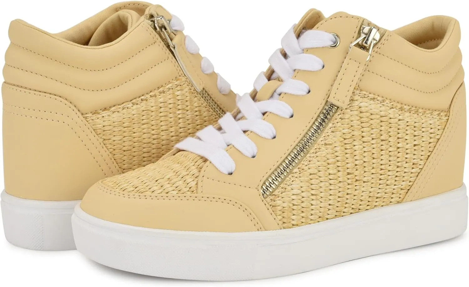 Nine West Women's Tons High Top Hidden Wedge Sneaker