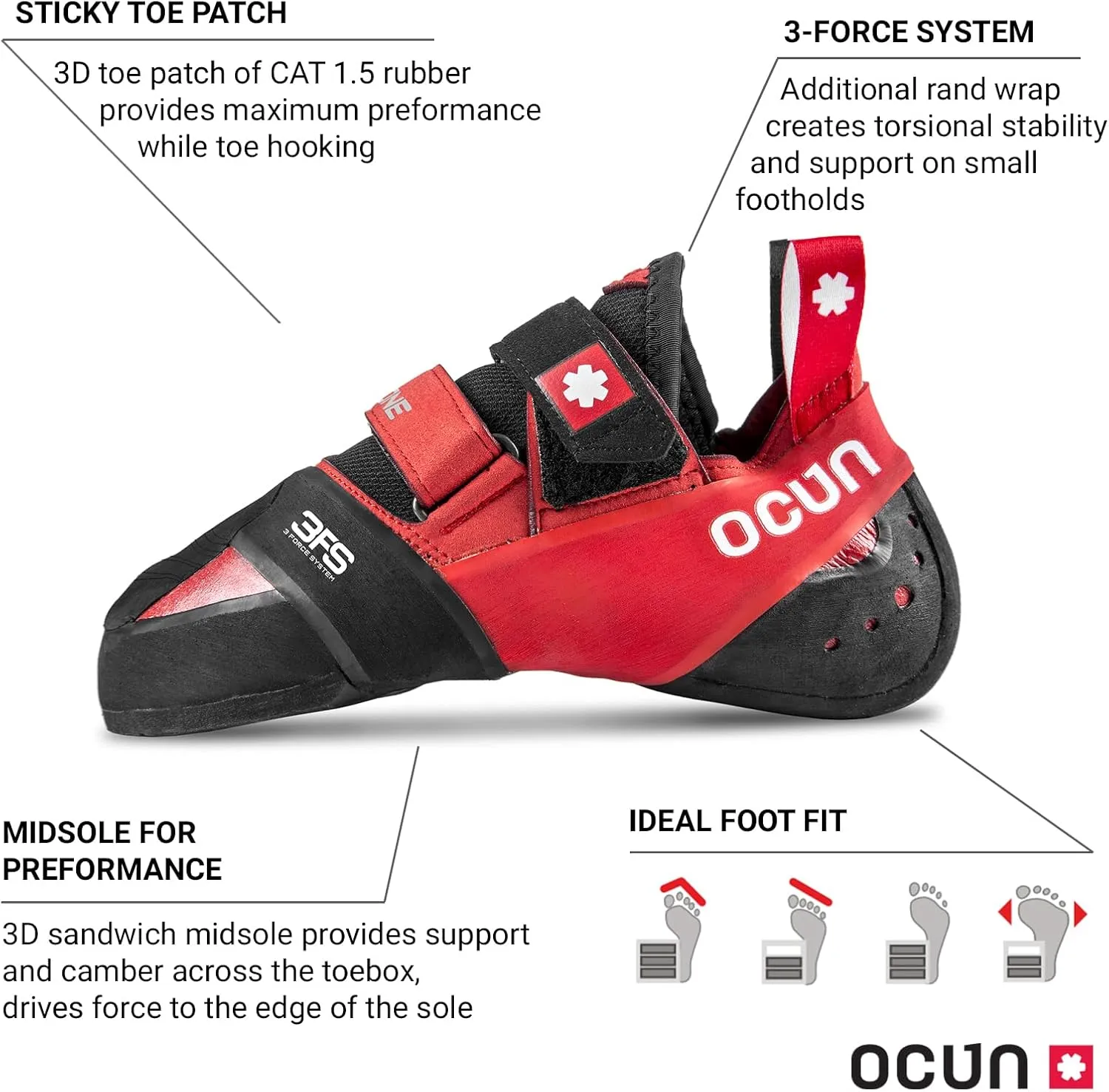 Ocun Ozone Bouldering Shoe | Rock Climbing Shoe