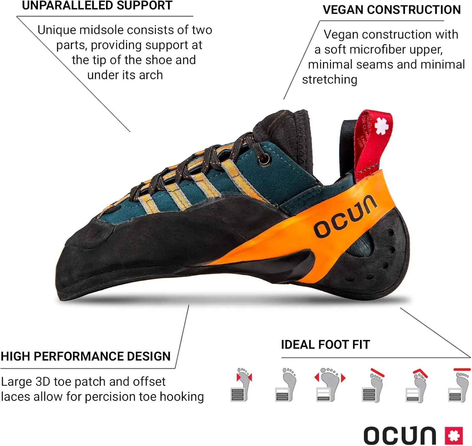 Ocun Sigma Rock Climbing & Bouldering Shoe for Technically Advanced Indoor & Outdoor Climbs