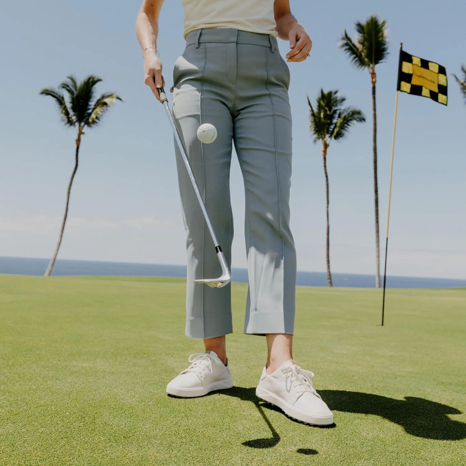 OLUKAI Wailea Women's Golf Shoes, Spikeless Golf Shoes, Supple Full-Grain Leather & Contoured Footbed, Waterproof & Stain-Resistant