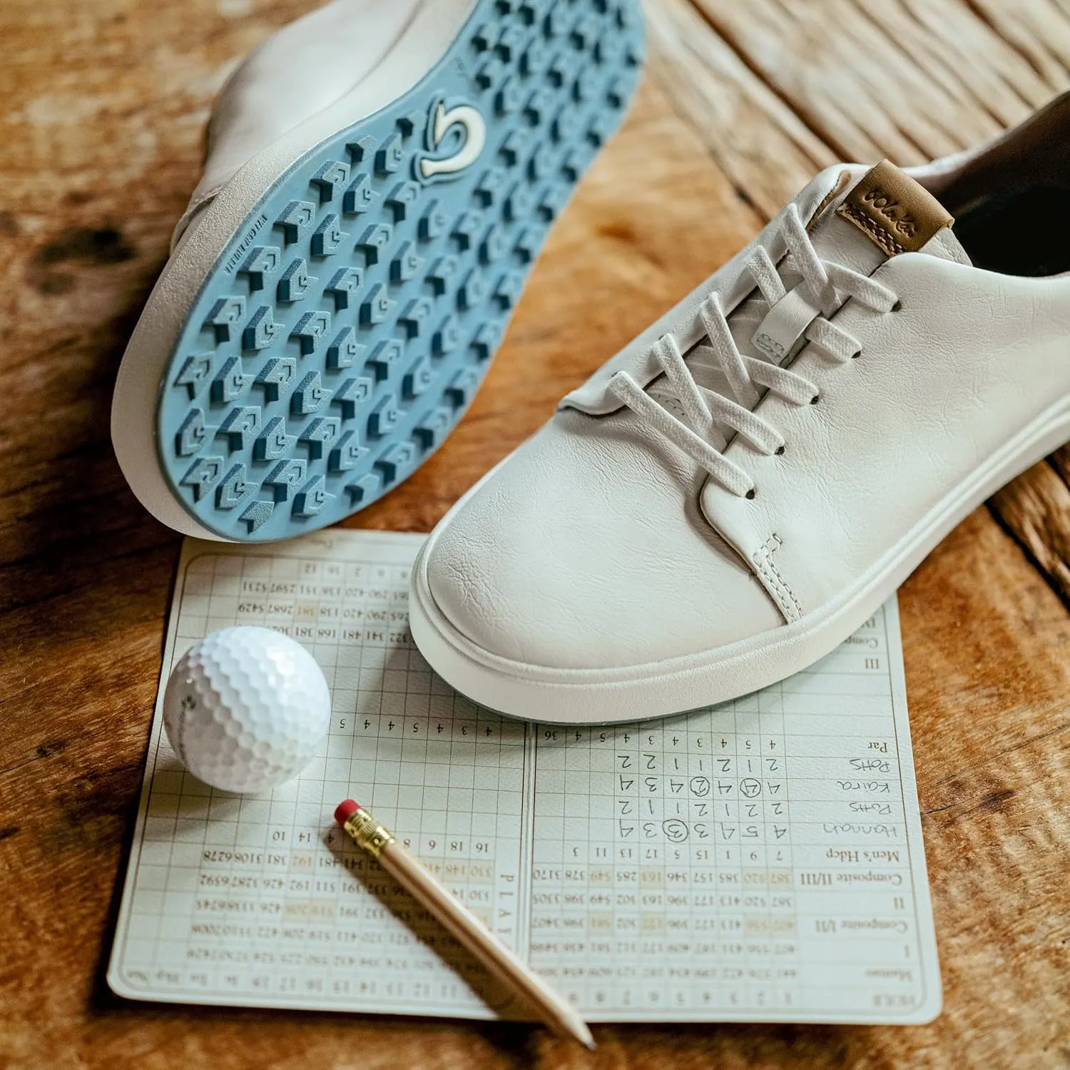 OLUKAI Wailea Women's Golf Shoes, Spikeless Golf Shoes, Supple Full-Grain Leather & Contoured Footbed, Waterproof & Stain-Resistant