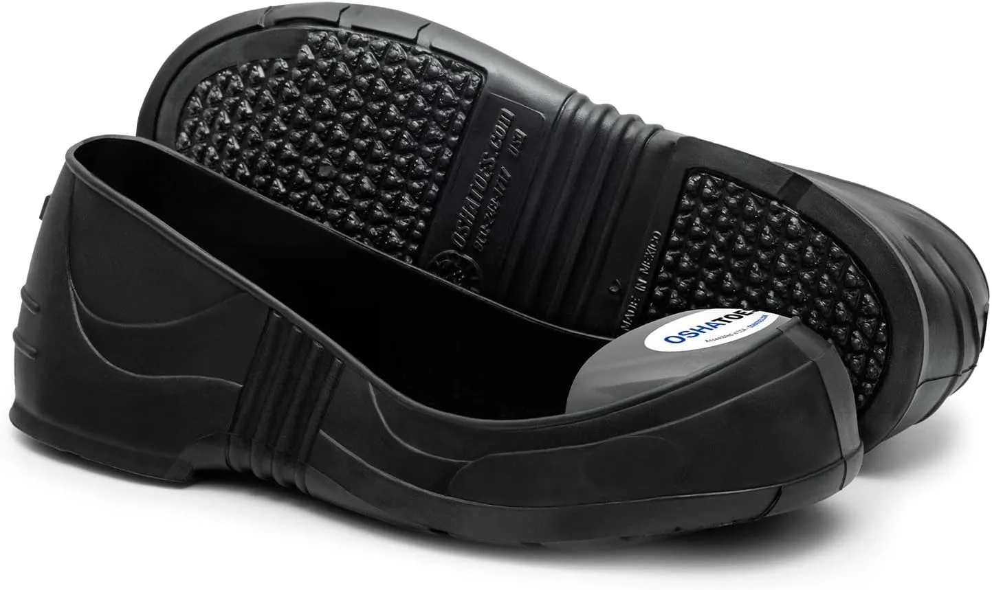 OST Unisex Steel Toe Shoe Covers – Slip-Resistant Lightweight PVC Safety Overshoes with Color Coded Sizing