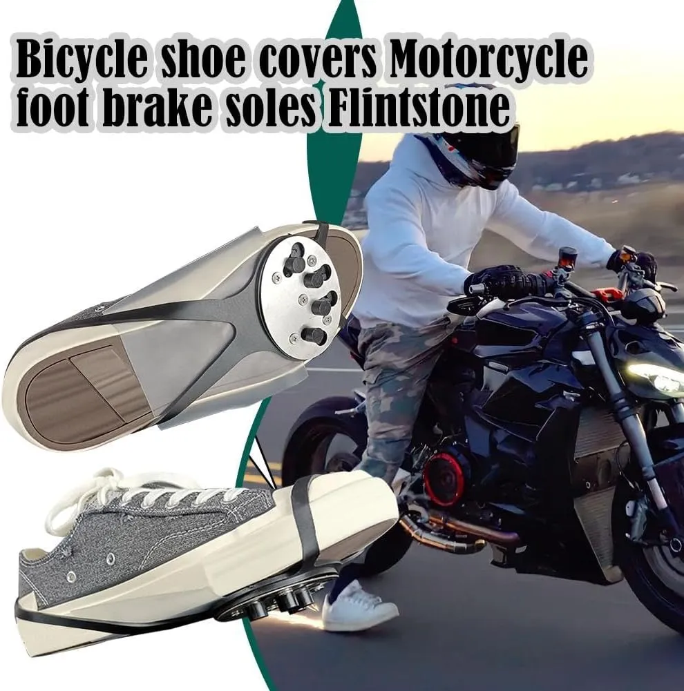 Outdoor Skateboarding Bicycle Footbrake,Skateboard Accessories Friction Spark Tool Pad,Spark Grinding Ground Motorcycle Sole Shoe Cover Skateboard Set for Kids Adults (2pcs)