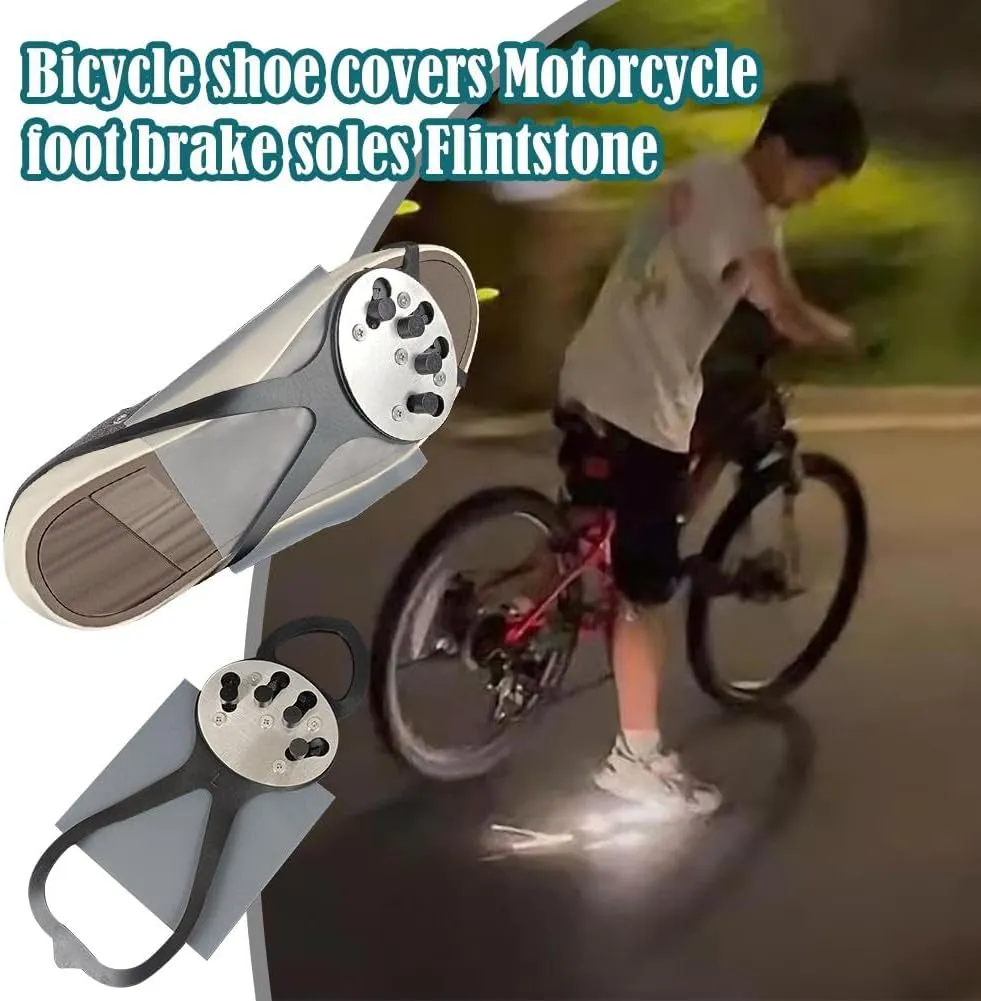 Outdoor Skateboarding Bicycle Footbrake,Skateboard Accessories Friction Spark Tool Pad,Spark Grinding Ground Motorcycle Sole Shoe Cover Skateboard Set for Kids Adults (2pcs)