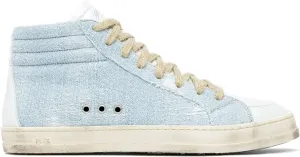 P448 Women's Skate White/Gravel Leather High-Top Italian Sneaker