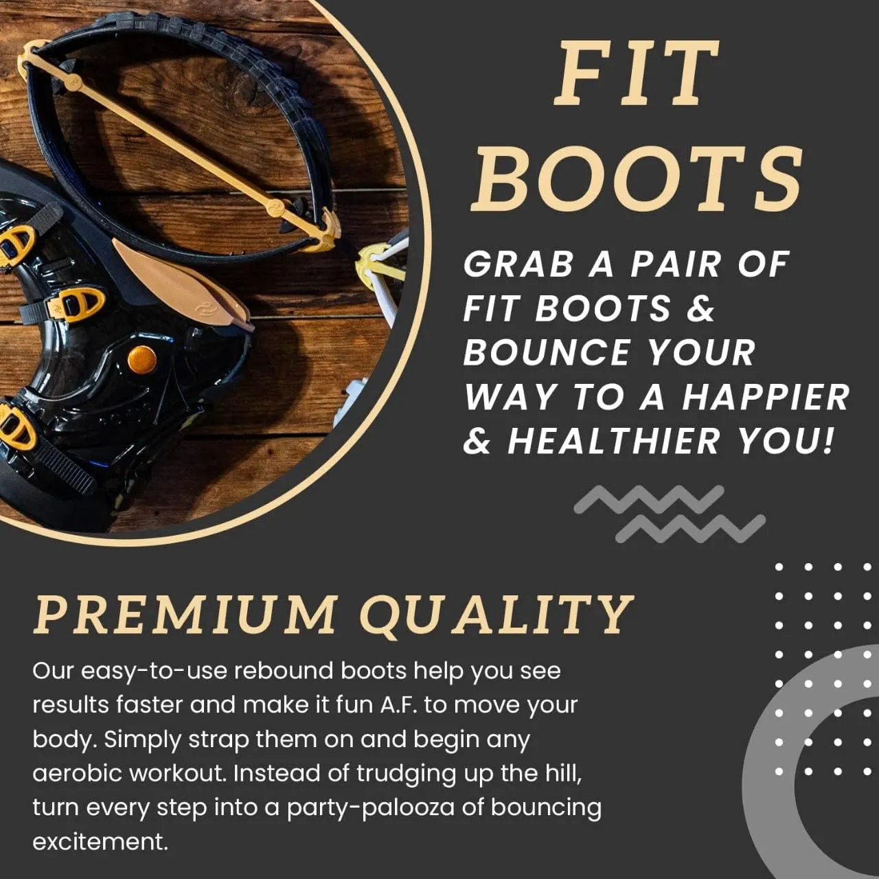 Premium Low Impact Rebound Shoe Fits kangoo Jumps for Extra Calorie Burn, Running, Virtual Fitness Classes