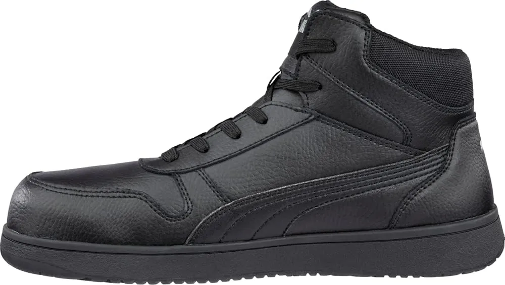 PUMA Men's Frontcourt Black/White/Red Mid Eh Industrial Shoe