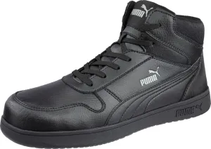 PUMA Men's Frontcourt Black/White/Red Mid Eh Industrial Shoe
