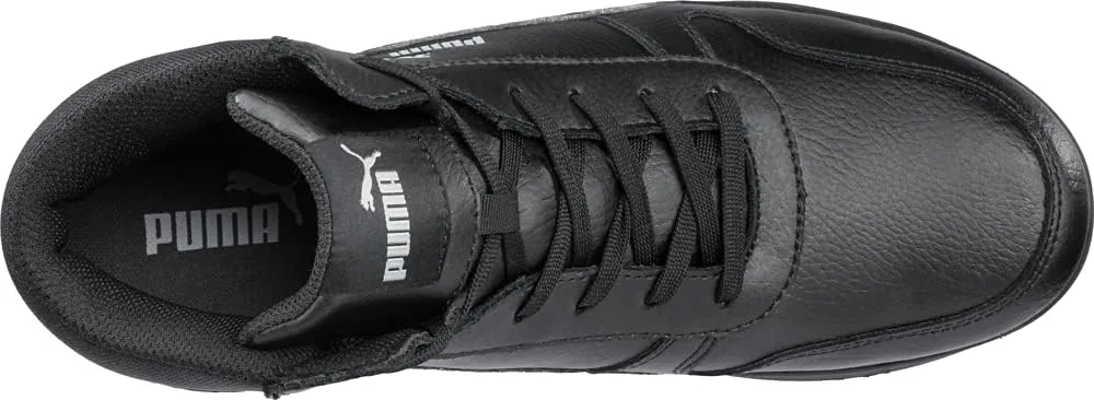 PUMA Men's Frontcourt Black/White/Red Mid Eh Industrial Shoe