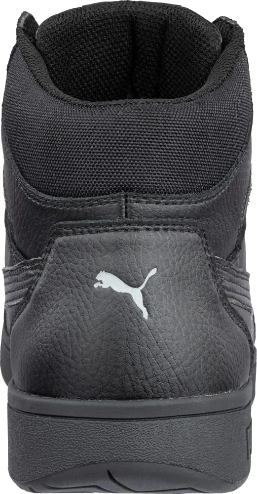 PUMA Men's Frontcourt Black/White/Red Mid Eh Industrial Shoe