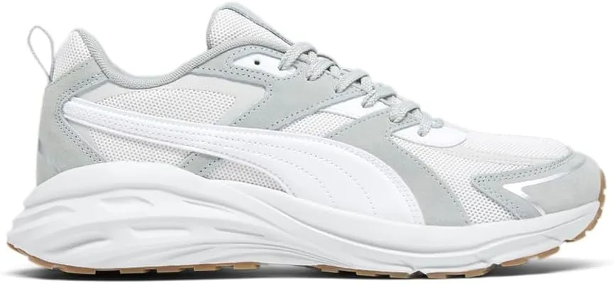 Puma - Mens Hypnotic Long Sleeve Shoes, Color Feather Gray/White/Cool Mid Gray, Size: 10.5 M US