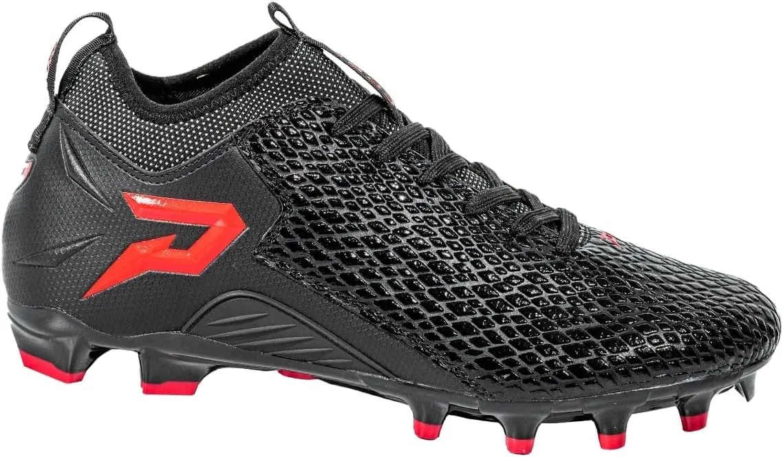 Quantum Speed: Football Cleats - Black Cobra Skin