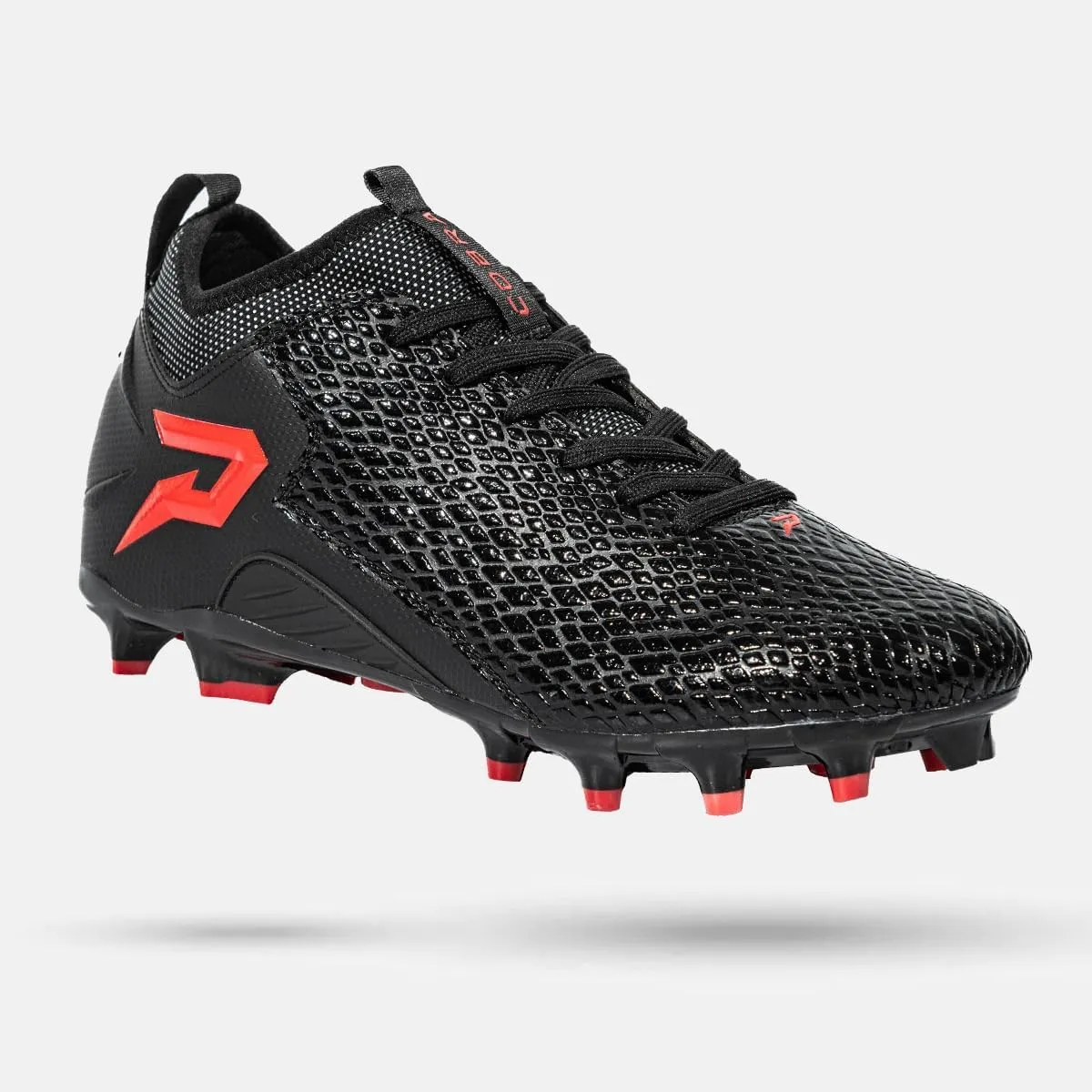 Quantum Speed: Football Cleats - Black Cobra Skin