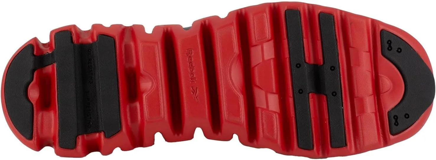 Reebok Men's Rb3016 Zig Pulse Work Safety Composite Toe Shoe Black and Red