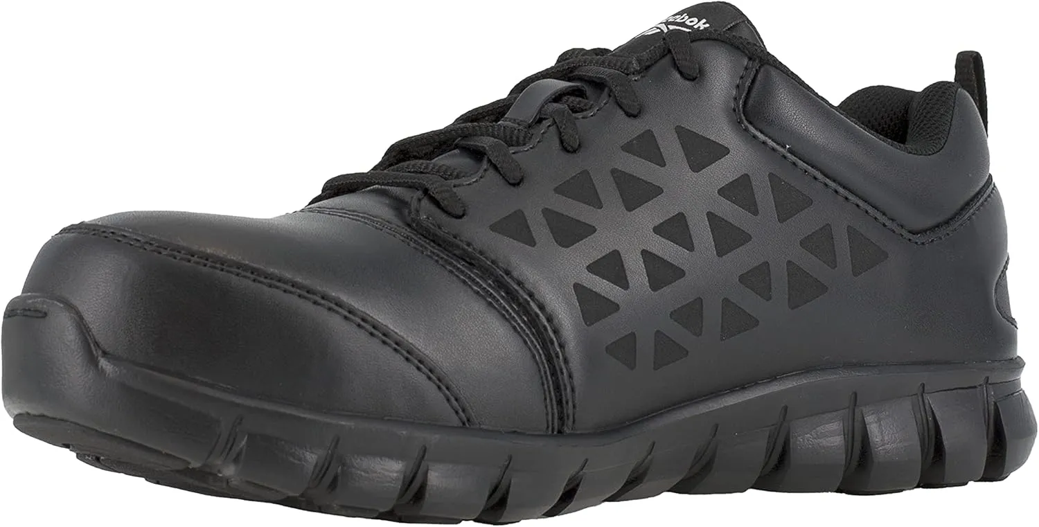 Reebok Men's Rb4047 Sublite Cushion Work Safety Athletic Alloy Toe Shoe Black