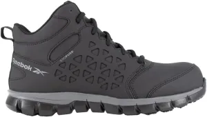 Reebok Men's Rb4060 Sublite Cushion Work Safety Athletic Mid Cut Composite Toe Shoe Black and Gray