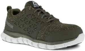 Reebok Women's Rb051 Sublite Cushion Safety Toe Athletic Work Shoe Olive Green