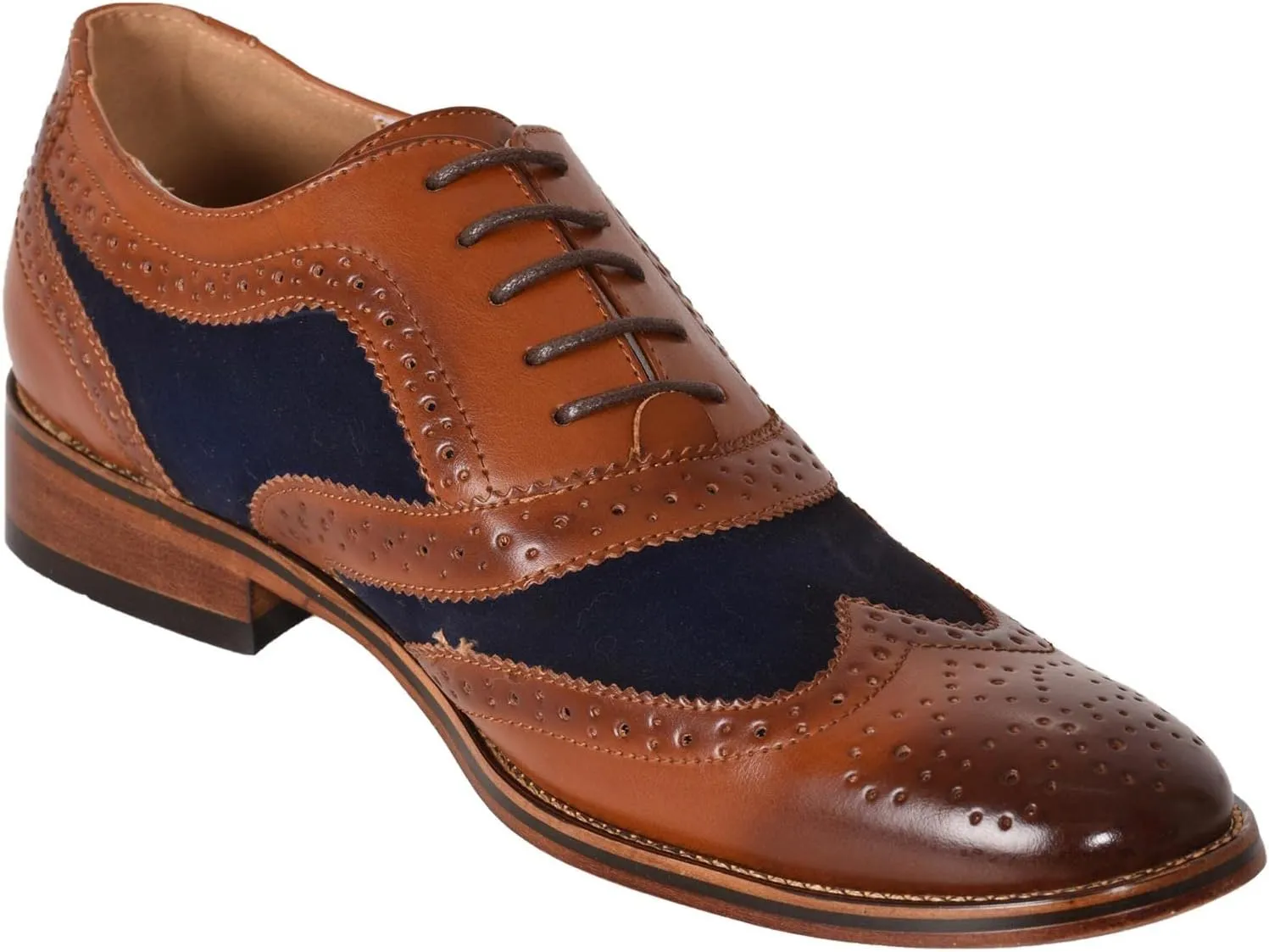 Roamers Boys 5 Eye Brogue Oxford Shoes