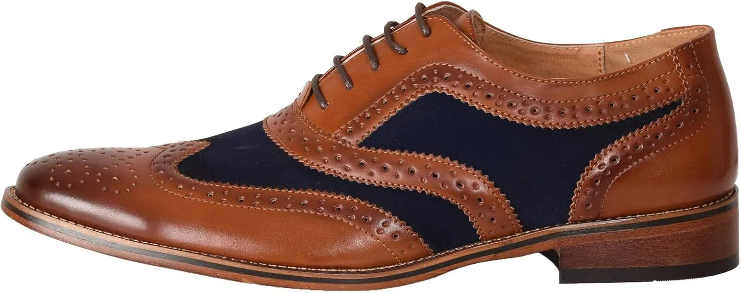 Roamers Boys 5 Eye Brogue Oxford Shoes