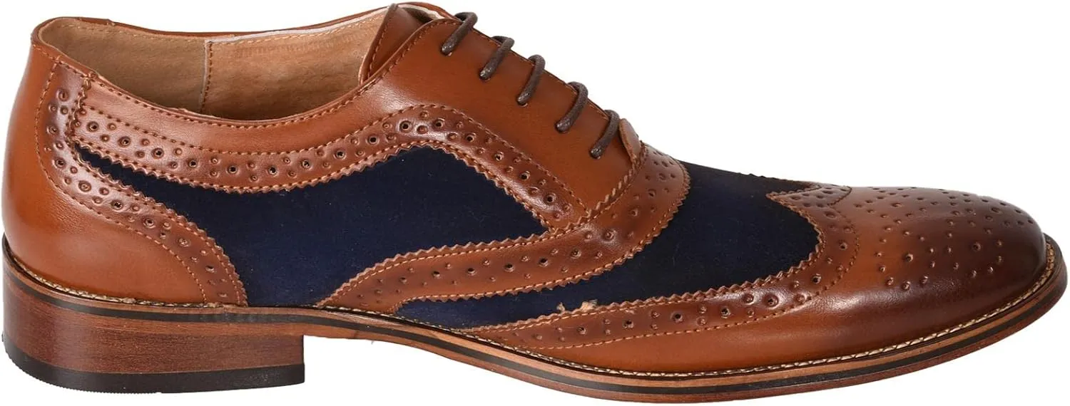 Roamers Boys 5 Eye Brogue Oxford Shoes