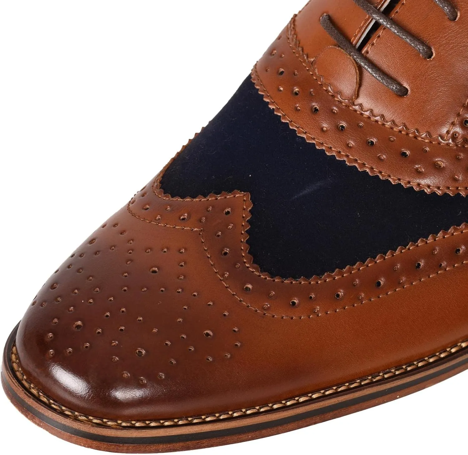 Roamers Boys 5 Eye Brogue Oxford Shoes