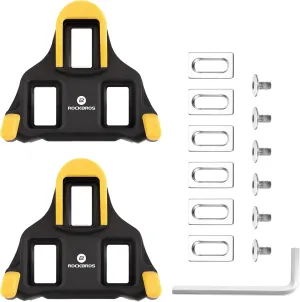 ROCKBROS Bike Cleats - Compatible with Shimano SPD Pedal Cleats, 6 Degrees Float Indoor Cycling, and Mountain Biking - Easy Cleat Release, Top Power Transfer