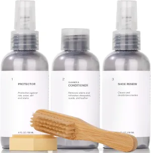 Shoe Cleaner Kit Protector: Shoe Brushe, Cleaner, Protector, Deodorizer for Nubuck, Suede & Canvas, Sneaker, Leather