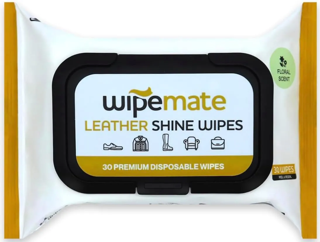 Shoe, Sneaker, Suede & Leather Cleaner Wipes Premium Wipes for Dirt, Stains, Scuffs & Care for All Footwear