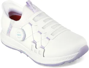 Skechers Women's Go Elite 5 Arch Fit Waterproof Slip in Golf Shoe Sneaker, White/Lavender, 9