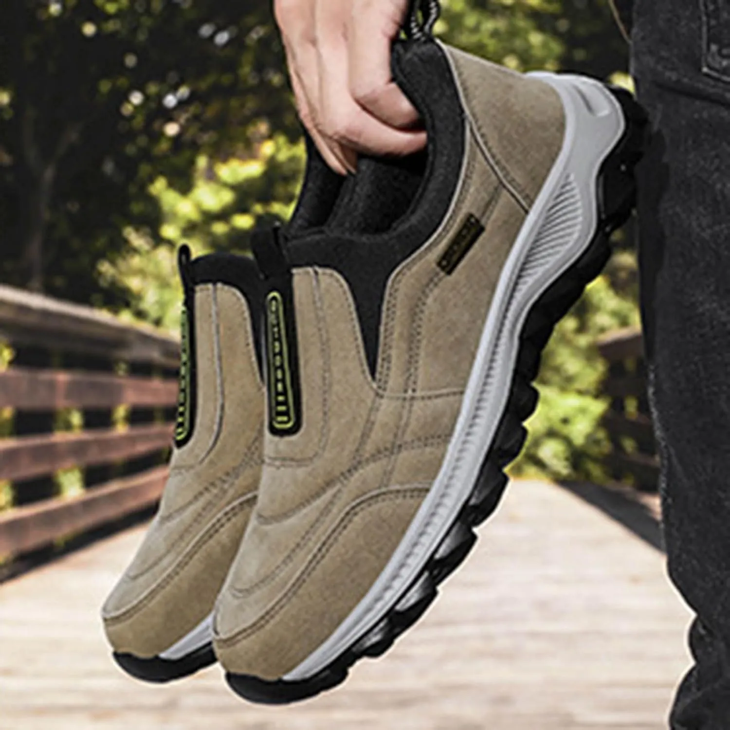 Slip on Loafers Men’s Hiking Shoes Lightweight Walking Shoes Comfortable Trekking and Trail Shoes for Outdoor Driving