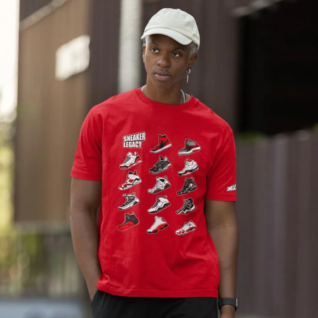 SNELOS Retro High Top Sneaker Tees - Premium Basketball T-Shirts for Men, Designed to Match Your Legacy Jordans & Celebrate