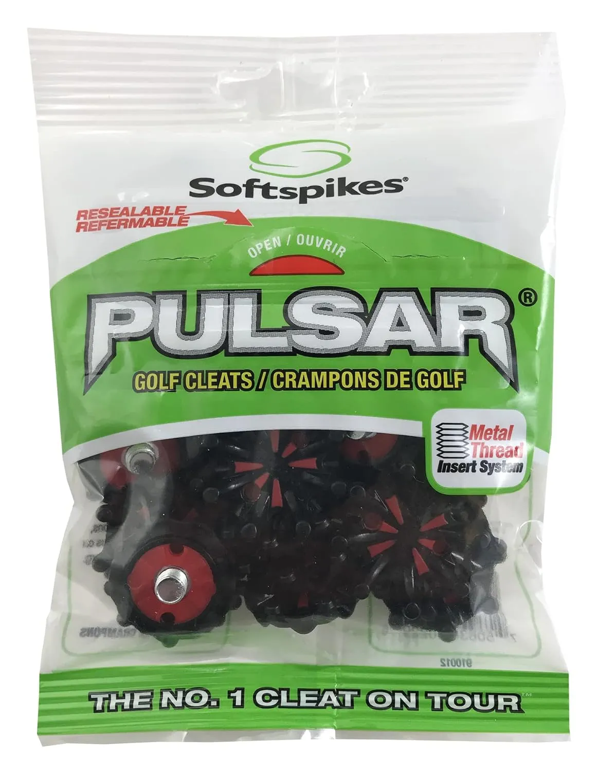 SOFTSPIKES unisex adult Small Metal Softspikes Pulsar Golf Cleats, Black, Clamshell US