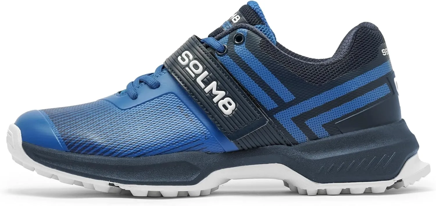 SOLM8 S8 Cricket Shoes - Rubber Spikes Professional Cleats for Outdoor Turf and Field Sports Gel Cushioned Insole
