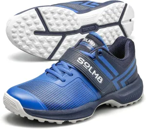 SOLM8 S8 Cricket Shoes - Rubber Spikes Professional Cleats for Outdoor Turf and Field Sports Gel Cushioned Insole