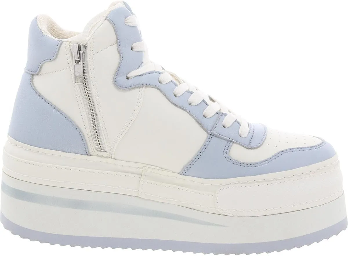 Steve Madden Womens Brodie Leather Lifestyle High-Top Sneakers