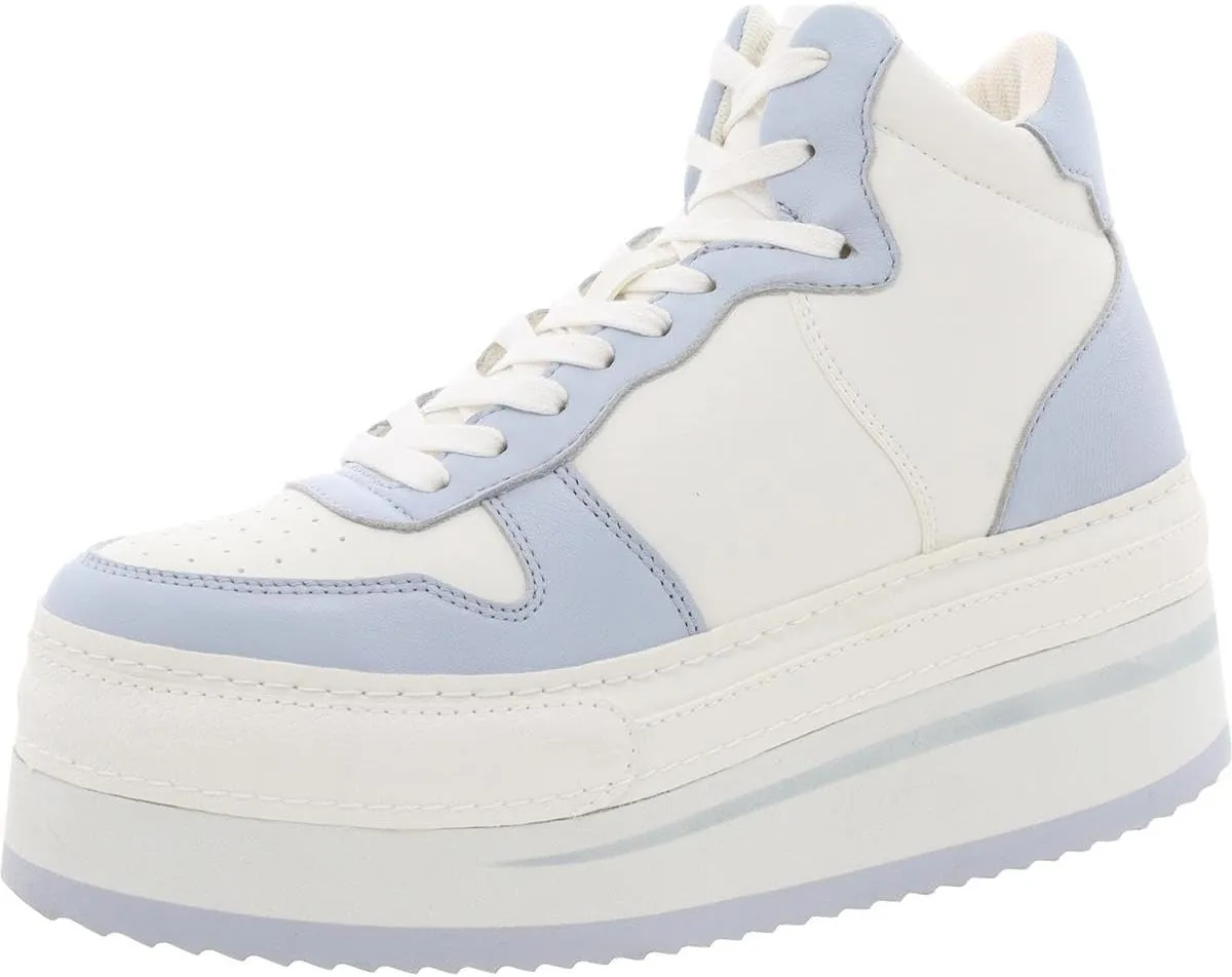Steve Madden Womens Brodie Leather Lifestyle High-Top Sneakers