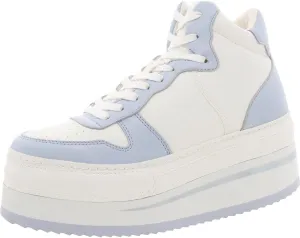 Steve Madden Womens Brodie Leather Lifestyle High-Top Sneakers