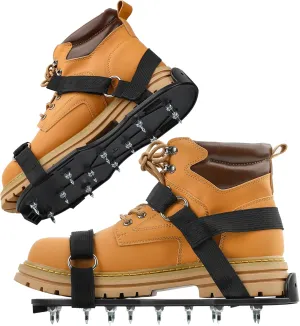 (Sturdy Version) Spike Shoes for Epoxy Flooring Coating (99% Pre-installed) 13 1-Inch Spikes & 2 VeIcro Strap (Non-Slip, Supports Up to 200 Pounds) Fits Men's and Women's Shoes in US Size 6 to 12