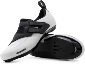 tommaso Veloce II Cycling Shoes - Ride in Style - Peloton Shoes Triathlon Road Bike Indoor Cycling Men Women Compatible with Look Delta SPD SPD-SL Cleats White Black