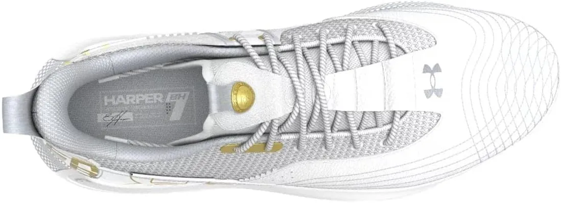 Under Armour Harper 7 Low Metal Baseball Cleats White | Size