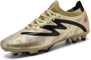 Unisex FG Cleats Training Athletic Non-Slip Long Studs High-Top Football Soccer Shoes for Youth