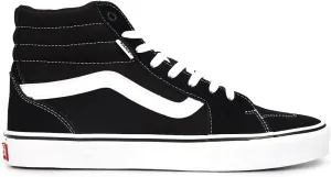 Vans Men's Hi-Top Trainers Sneaker, Suede Canvas Black White, 10